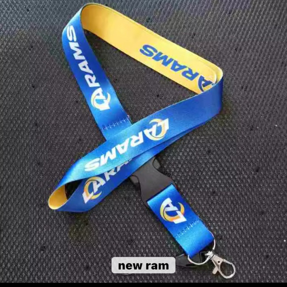 LOS ANGELES RAMS NFL KEYCHAIN ID BADGE LANYARD